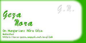 geza mora business card