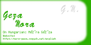 geza mora business card